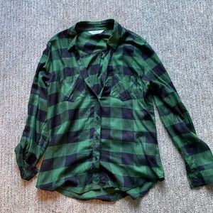 Relaxed flannel button down